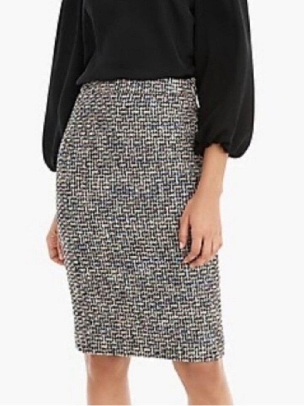 J.CREW Womens 14 No. 2 Pencil Skirt Sparkling Constellation Tweed